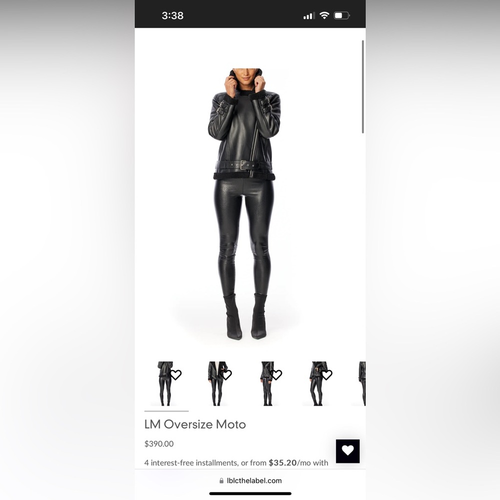 LBLC the Label black Moto jacket.